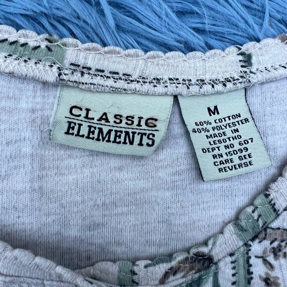 VINTAGE Plaid Floral Button Shirt Size Medium Women’s Cute Basic Elements Y2K - Picture 9 of 9